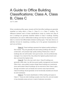 A Guide to Building Classifications
