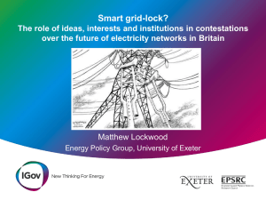 Matthew Lockwood – Smart grid-lock? The role of ideas, interests