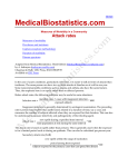 Attack rates - Medical Biostatistics