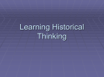 historical thinking intro