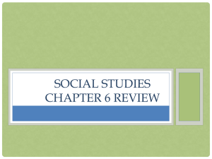 Social Studies Chapter 6 Review