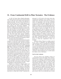 31. From Continental Drift to Plate Tectonics