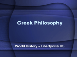 Greek Philosophy - Libertyville High School