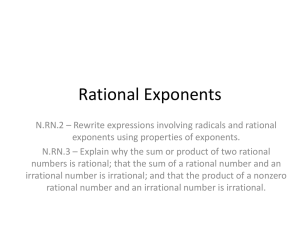 U7D2 Notes Rational Exponents