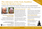 The relevance of the Early Buddhist Texts for Modern times