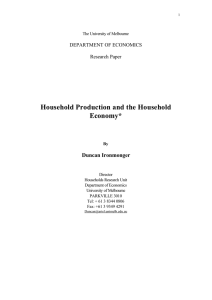 Household Production and the Household Economy