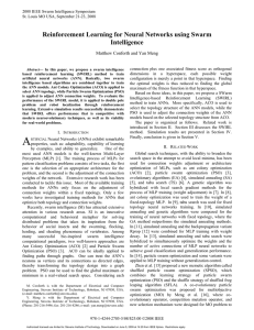 Reinforcement Learning for Neural Networks using Swarm Intelligence