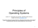 Principles of Operating Systems