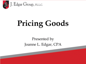 Pricing Goods