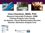 Dr. Chandran`s Summary of Research