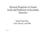 Physical Properties of Amino Acids and Prediction of Secondary