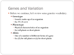 Evolution of Populations