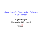 Algorithm for Discovering Patterns in Sequences