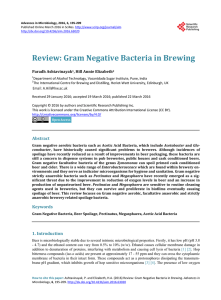 Review: Gram Negative Bacteria in Brewing