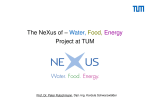 The NeXus of – Water, Food, Energy Project at TUM