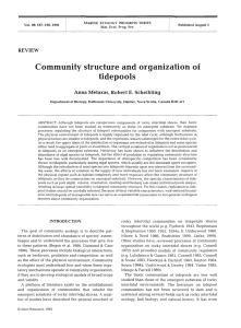 Community structure and organization of tidepools