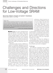 Challenges and Directions for Low-Voltage SRAM