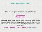 1-Active voice 2-Passive voice The active voice is the "normal" voice