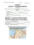 Lesson 1- The Early Hebrews Main Idea 1: Abraham and Moses led