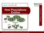 How Populations Evolve