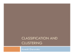 classification and clustering