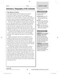 Summary: Geography of the Colonies