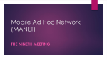Mobile Wireless Ad Hoc Network (MANET)