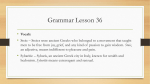 Grammar Lessons 36