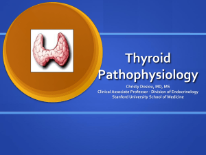 Thyroid Pathophysiology - Stanford Medicine