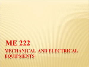MECHANICAL AND ELECTRICAL EQUIPMENTS