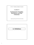 Fundamental Sampling Distributions and Points Estimations