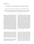 The Importance of Drug Interactions in Epilepsy Therapy