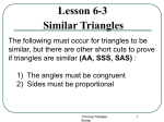 Proving Triangles Similar