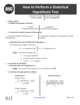 How to Perform a Statistical Hypothesis Test