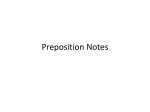Preposition Notes - English with Mrs. Lamp