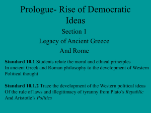 Prologue- Rise of Democratic Ideas