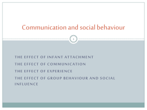 Communication and social behaviour