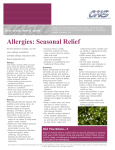 Allergies: Seasonal Relief