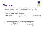 6-5 Graphing Linear Equations