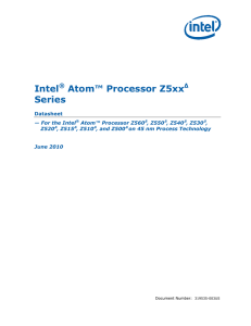 Intel Atom Processor Z5xx Series Datasheet