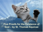 Five Proofs for the Existence of God – by St. Thomas Aquinas