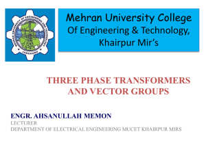 THREE PHASE TRANSFORMERS