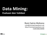 Evaluasi dan Validasi pada Data Mining