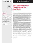 Push Performance and Power Beyond the Data Sheet White Paper