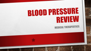 Blood Pressure Review - Harpeth High School Health Science