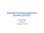 Distributed Programming and Remote Procedure Calls