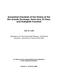 Annotated Checklist of the Fishes of the Rio Grande Drainage, Dona