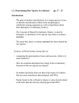 1.2: Determining How Species Are Related pg. 17 – 23 Introduction