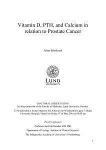 Vitamin D and prostate cancer