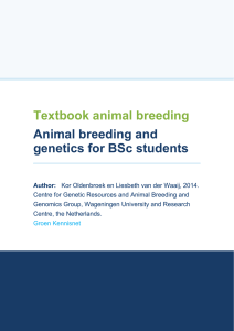 Textbook animal breeding Animal breeding and genetics for